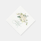 Serviette En Papier Fête des mariées Eucalyptus Rose d'albâtre aquarel (Coin)