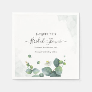 Serviette En Papier Fête des mariées Eucalyptus Une végétation succule