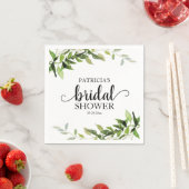 Serviette En Papier Fête des mariées Eucalyptus verdoyante (En situation)