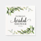 Serviette En Papier Fête des mariées Eucalyptus verdoyante (Devant)