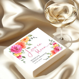 Serviette En Papier Fête des mariées Festive Aquarelle brillante Fleur