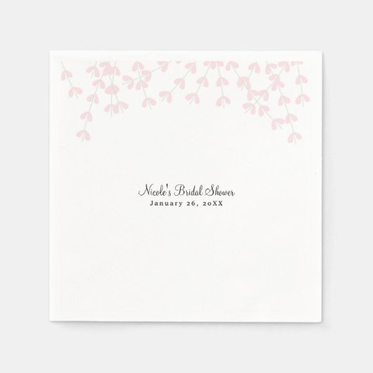 Serviette En Papier Fête des mariées Fiançailles de vin rose (Devant)