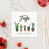 Serviette En Papier Fête des mariées Fiesta Cactus (En situation)