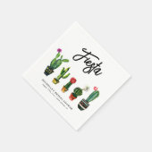 Serviette En Papier Fête des mariées Fiesta Cactus (Coin)
