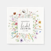 Serviette En Papier Fête des mariées fleur sauvage (Devant)