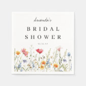 Serviette En Papier Fête des mariées Fleur sauvage aquarelle (Devant)