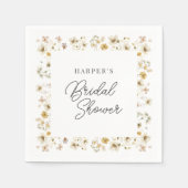 Serviette En Papier Fête des mariées Fleur sauvage aquarelle (Devant)