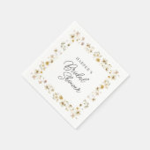 Serviette En Papier Fête des mariées Fleur sauvage aquarelle (Coin)