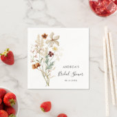 Serviette En Papier Fête des mariées Fleur sauvage Boho (En situation)