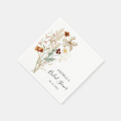 Serviette En Papier Fête des mariées Fleur sauvage Boho (Coin)