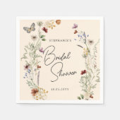 Serviette En Papier Fête des mariées Fleur sauvage Boho Fall (Devant)