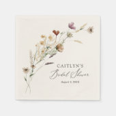 Serviette En Papier Fête des mariées Fleur sauvage Boho Fall (Devant)