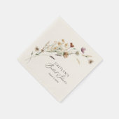 Serviette En Papier Fête des mariées Fleur sauvage Boho Fall (Coin)