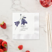 Serviette En Papier Fête des mariées Fleur sauvage de fleurs violettes (En situation)