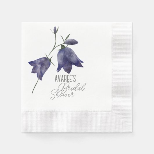 Serviette En Papier Fête des mariées Fleur sauvage de fleurs violettes (Devant)