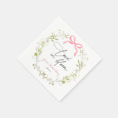 Serviette En Papier Fête des mariées fleur sauvage en fleur (Coin)