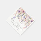 Serviette En Papier Fête des mariées Fleur sauvage papillon (Coin)