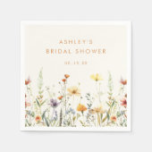 Serviette En Papier Fête des mariées Fleur sauvage rustique (Devant)