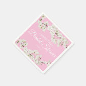 Serviette En Papier Fête des mariées florale à fleurs blanches (Coin)