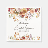 Serviette En Papier Fête des mariées florale automne (Devant)