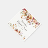 Serviette En Papier Fête des mariées florale automne (Coin)