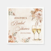 Serviette En Papier Fête des mariées florale Boho (Devant)