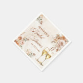 Serviette En Papier Fête des mariées florale Boho (Coin)