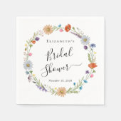 Serviette En Papier Fête des mariées florale Boho (Devant)