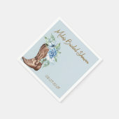 SERVIETTE EN PAPIER FÊTE DES MARIÉES FLORALE DE COWBOY (Coin)