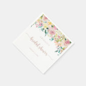 Serviette En Papier Fête des mariées florale rose Gold Spring (Coin)