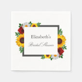 Serviette En Papier Fête des mariées florale traditionnelle (Devant)