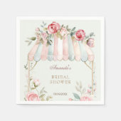 Serviette En Papier Fête des mariées française verte (Devant)