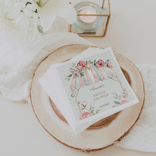 Serviette En Papier Fête des mariées française verte