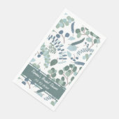 Serviette En Papier Fête des mariées Garden Party Personnalisé (Coin)