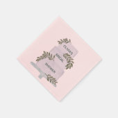 Serviette En Papier Fête des mariées, Gâteau Mariage avec verdure (Coin)