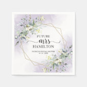 Serviette En Papier Fête des mariées Géométrique rose pâle Napkin (Devant)