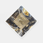 Serviette En Papier Fête des mariées Gold Black Night Club Party (Coin)