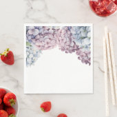 Serviette En Papier Fête des mariées Hydrangea Napkin (En situation)