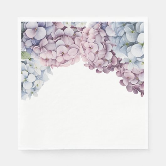 Serviette En Papier Fête des mariées Hydrangea Napkin (Devant)
