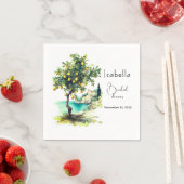 Serviette En Papier Fête des mariées italienne La Dolce Vita (En situation)