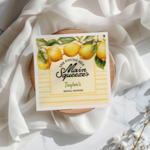 Serviette En Papier Fête des mariées Lemon