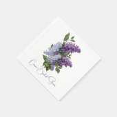 Serviette En Papier Fête des mariées Lilacs violet (Coin)