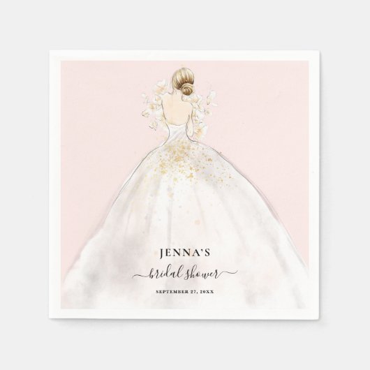 Serviette En Papier Fête des mariées Magnolia Bride (Devant)