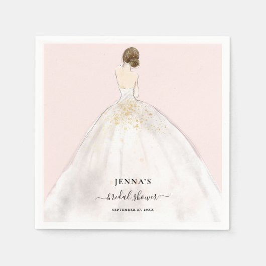 Serviette En Papier Fête des mariées Magnolia Bride (Devant)