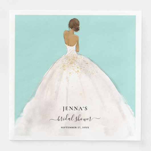 Serviette En Papier Fête des mariées Magnolia Bride (Devant)