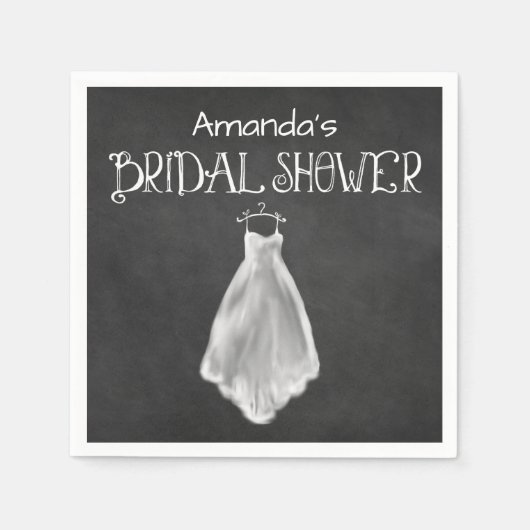 Serviette En Papier Fête des mariées Mariage Chalkboard (Devant)