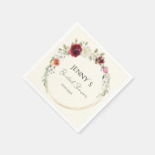 Serviette En Papier Fête des mariées Mariage circulaire de fleurs (Coin)