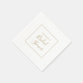 Serviette En Papier Fête des mariées minimale en or (Coin)