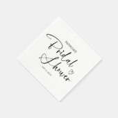 Serviette En Papier Fête des mariées minimaliste élégante (Coin)