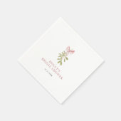Serviette En Papier Fête des mariées Mistletoe Dusty Rose Bow (Coin)